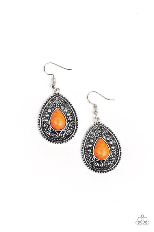Desert Nirvana – Orange | Paparazzi Earrings