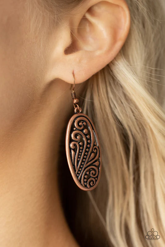 High Tide Terrance – Copper | Paparazzi Earrings