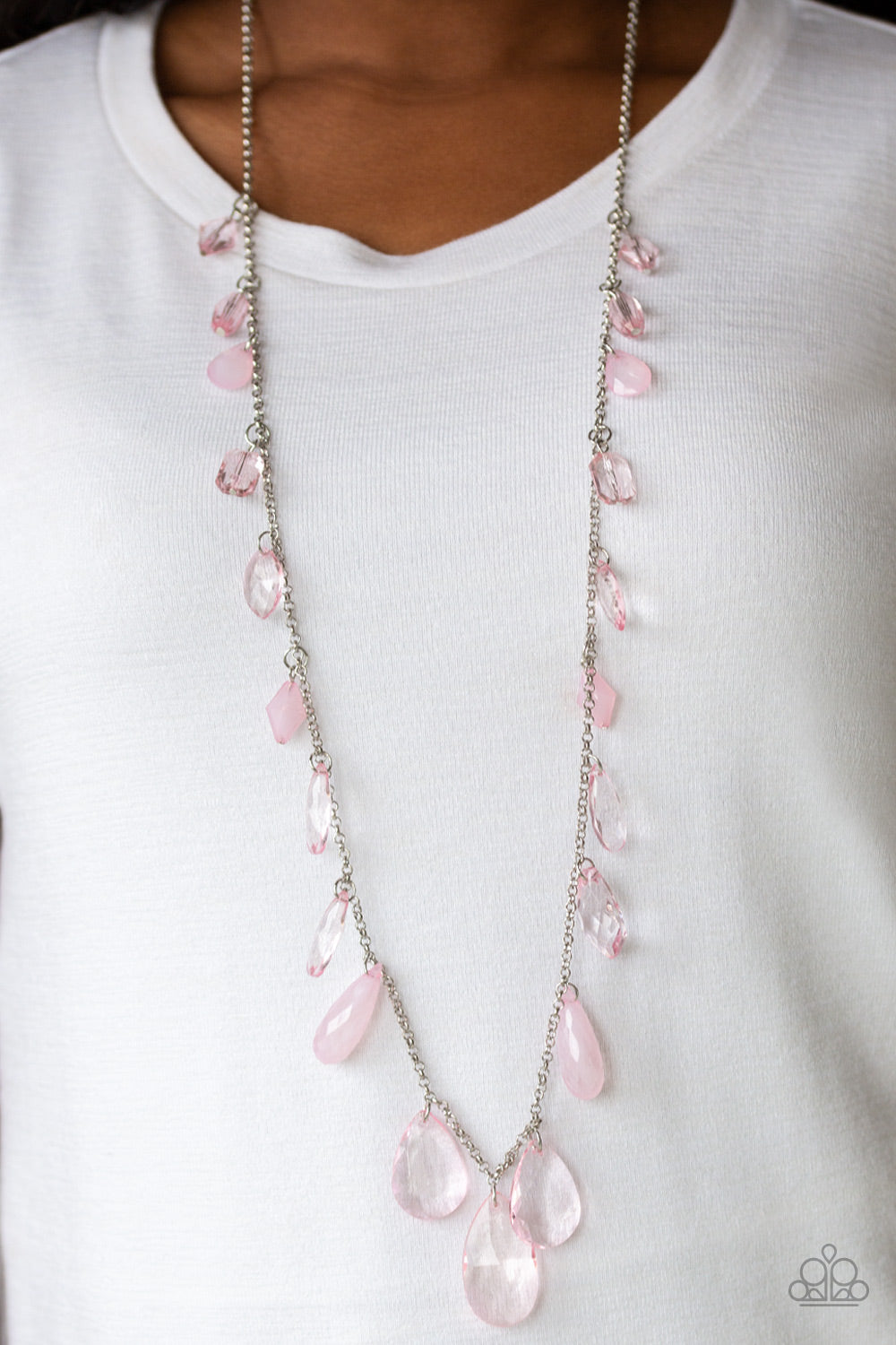 GLOW And Steady Wins The Race – Pink | Paparazzi Necklace