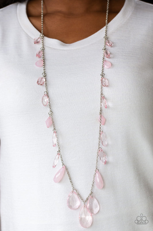 GLOW And Steady Wins The Race – Pink | Paparazzi Necklace
