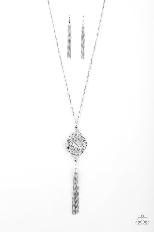 Totally Worth The TASSEL – Silver | Paparazzi Necklace