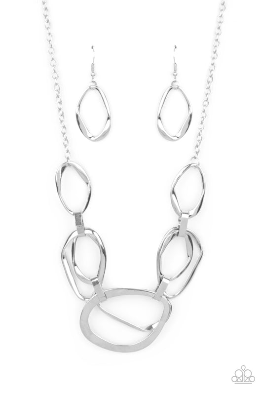 Prehistoric Heirloom – Silver | Paparazzi Necklace