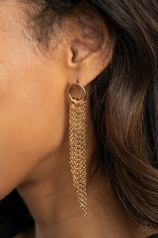 Divinely Dipping – Gold | Paparazzi Earrings