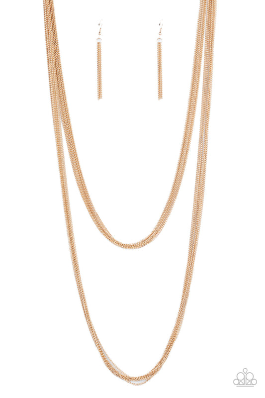 Save Your TIERS – Gold | Paparazzi Necklace