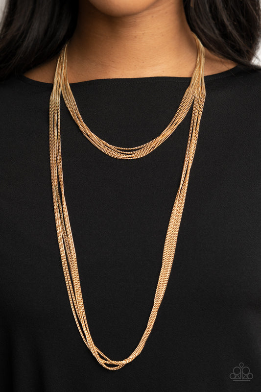 Save Your TIERS – Gold | Paparazzi Necklace