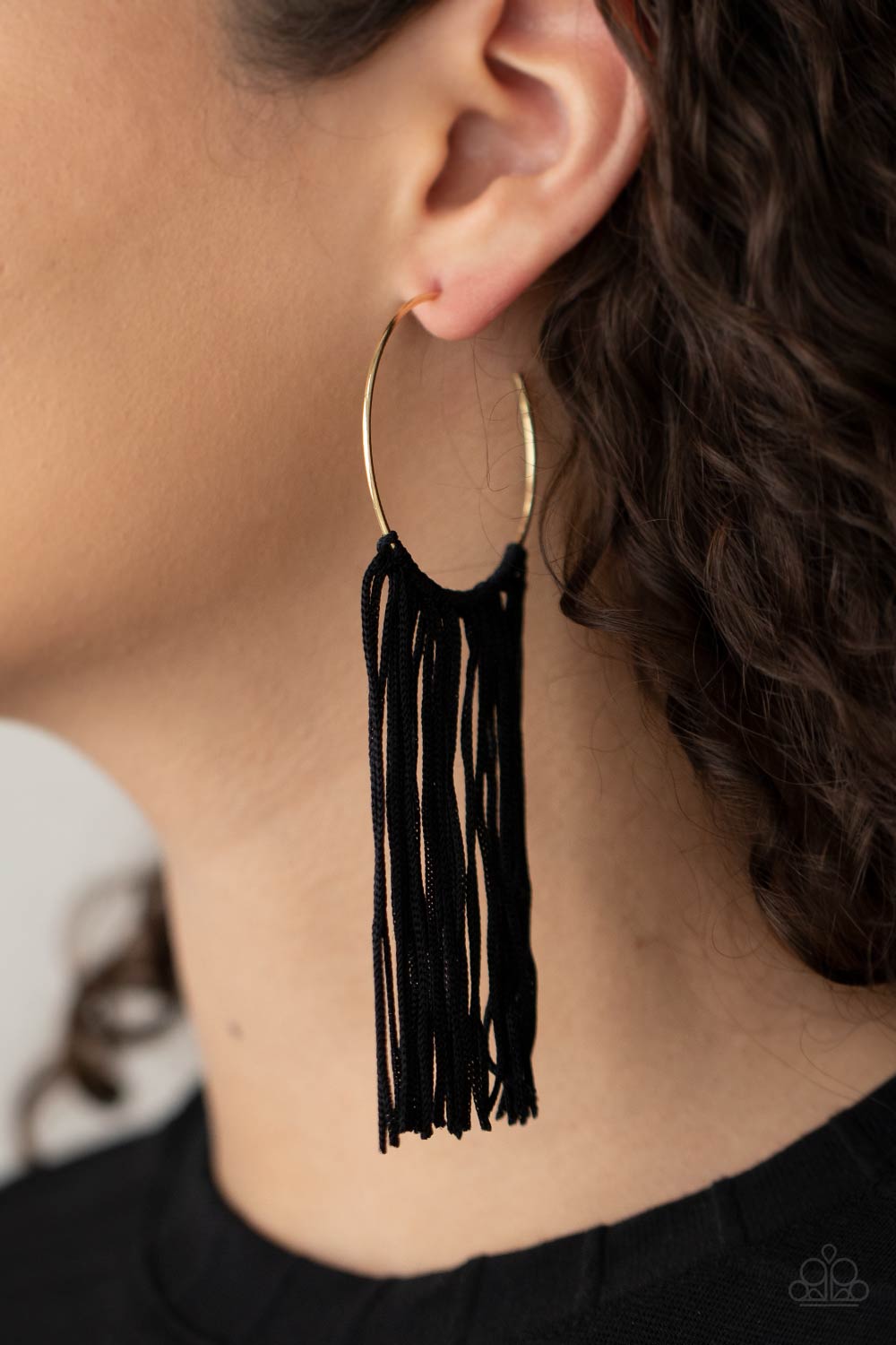 Flauntable Fringe – Gold | Paparazzi Earrings