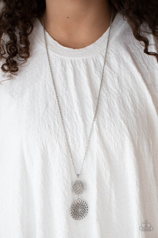 Meet Me At The Garden Gate – Silver | Paparazzi Necklace