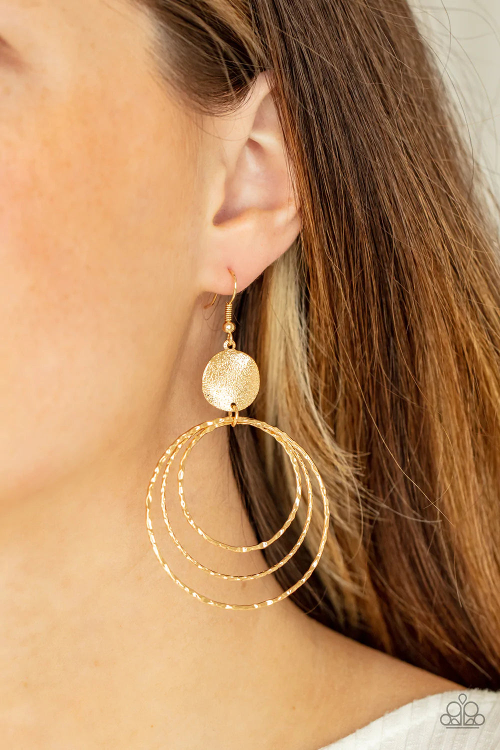Universal Rehearsal – Gold | Paparazzi Earrings