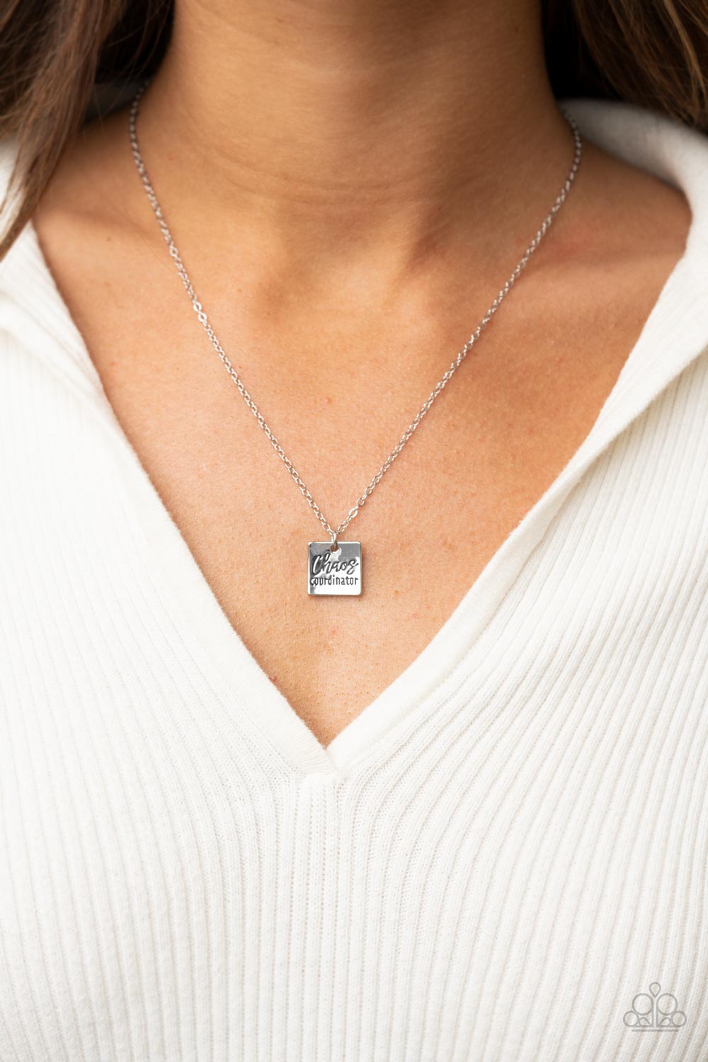 Chaos Coordinator – Silver | Paparazzi Necklace
