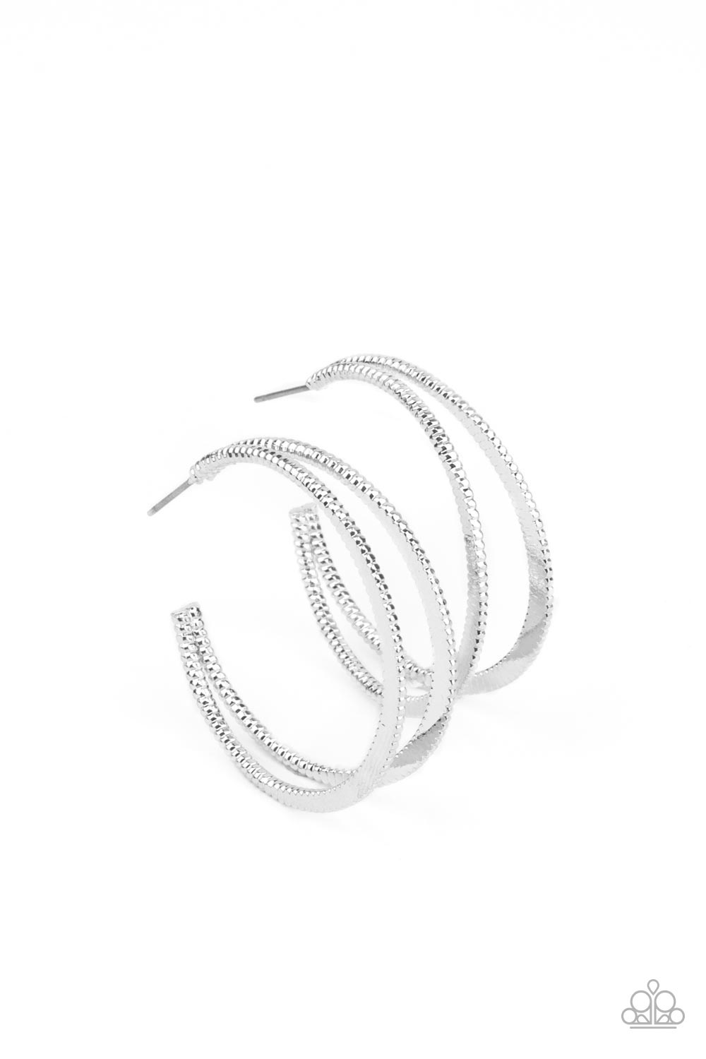 Rustic Curves – Silver | Paparazzi Earrings