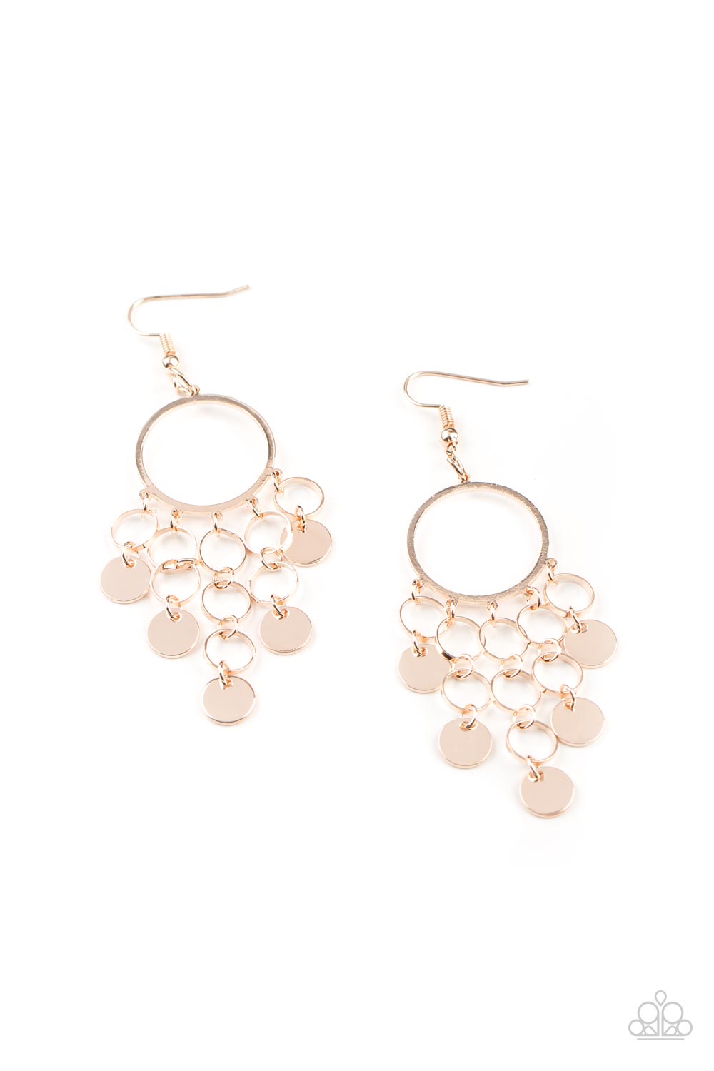 Cyber Chime -Rose – Gold | Paparazzi Earrings