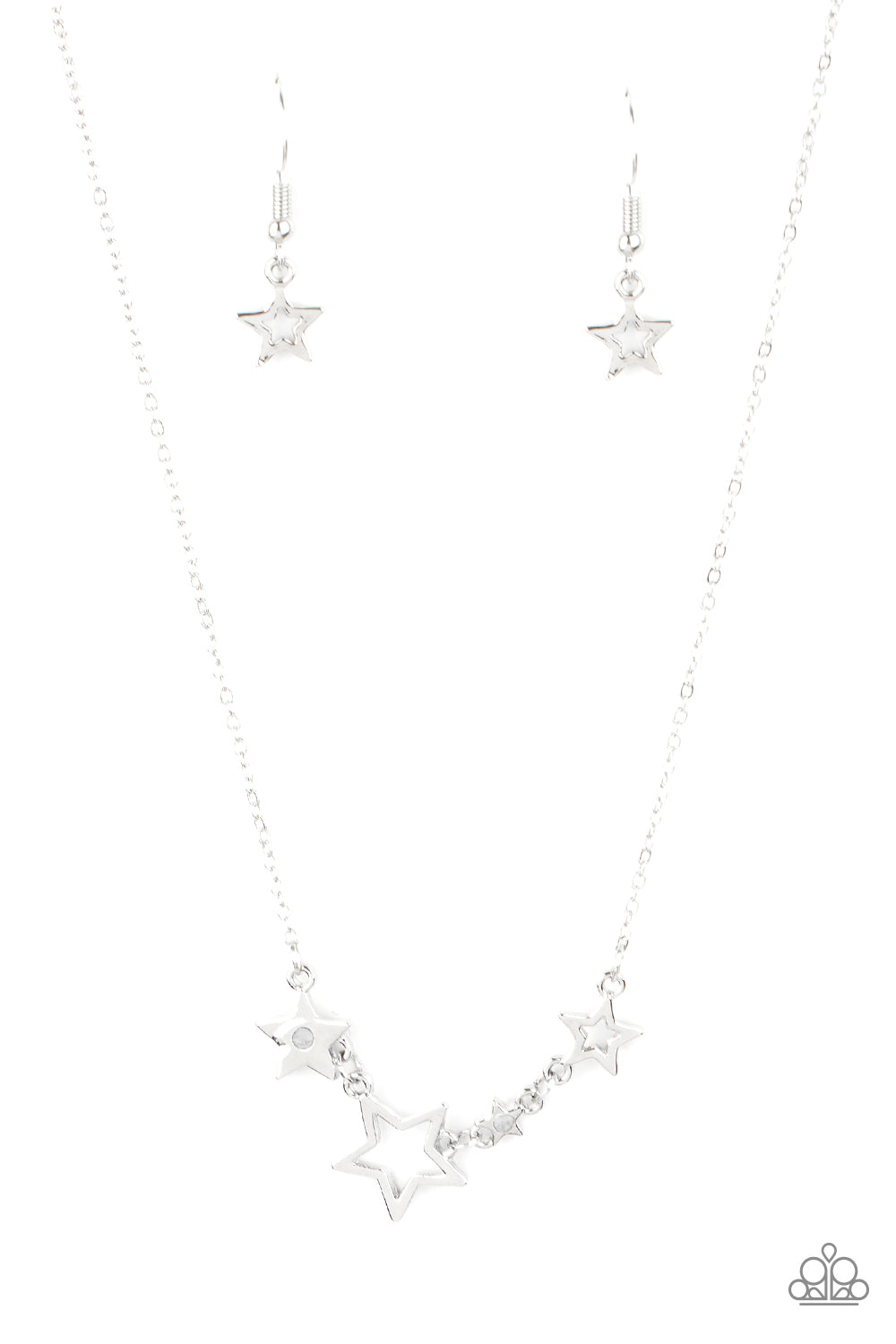 Proudly Patriotic – White | Paparazzi Necklace