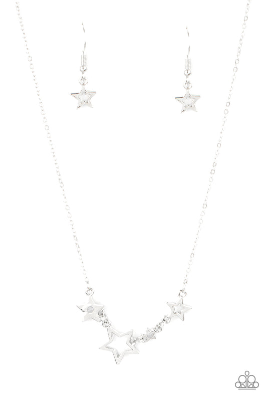 Proudly Patriotic – White | Paparazzi Necklace