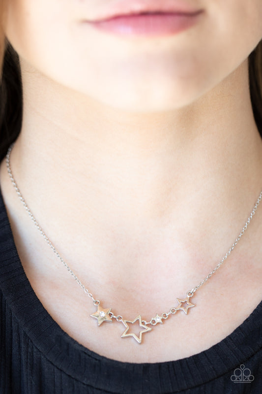 Proudly Patriotic – White | Paparazzi Necklace