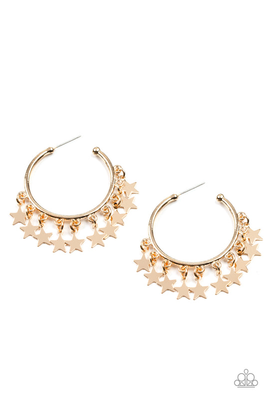 Happy Independence Day – Gold | Paparazzi Earrings