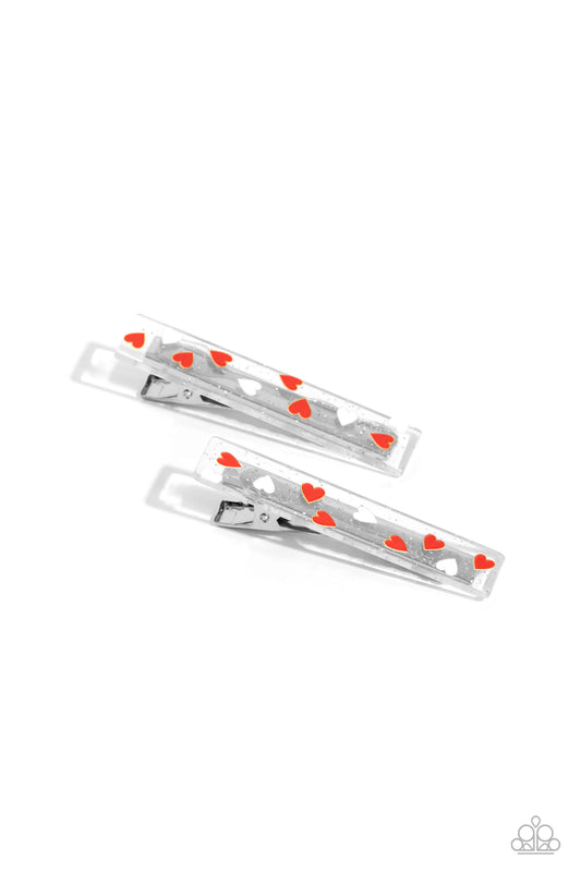 Color Me Cupid – Red | Paparazzi Hair Clips