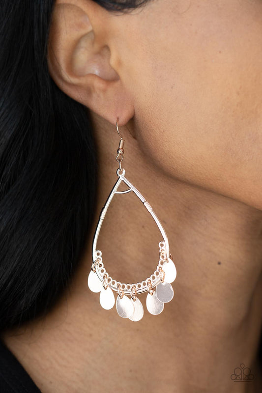 Meet Your Music Maker Rose – Gold | Paparazzi Earrings