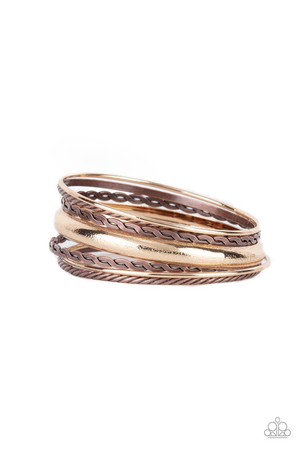 Trophy Texture - Multi – Gold | Paparazzi Bracelet
