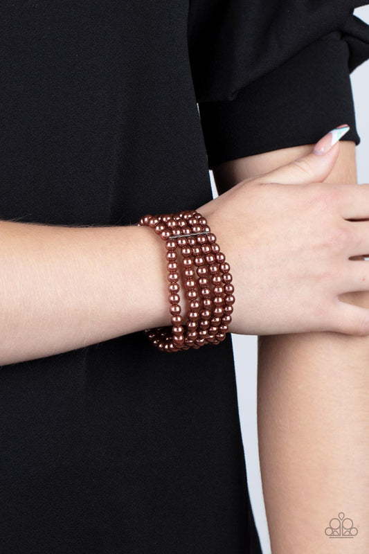 A Pearly Affair – Brown | Paparazzi Bracelet