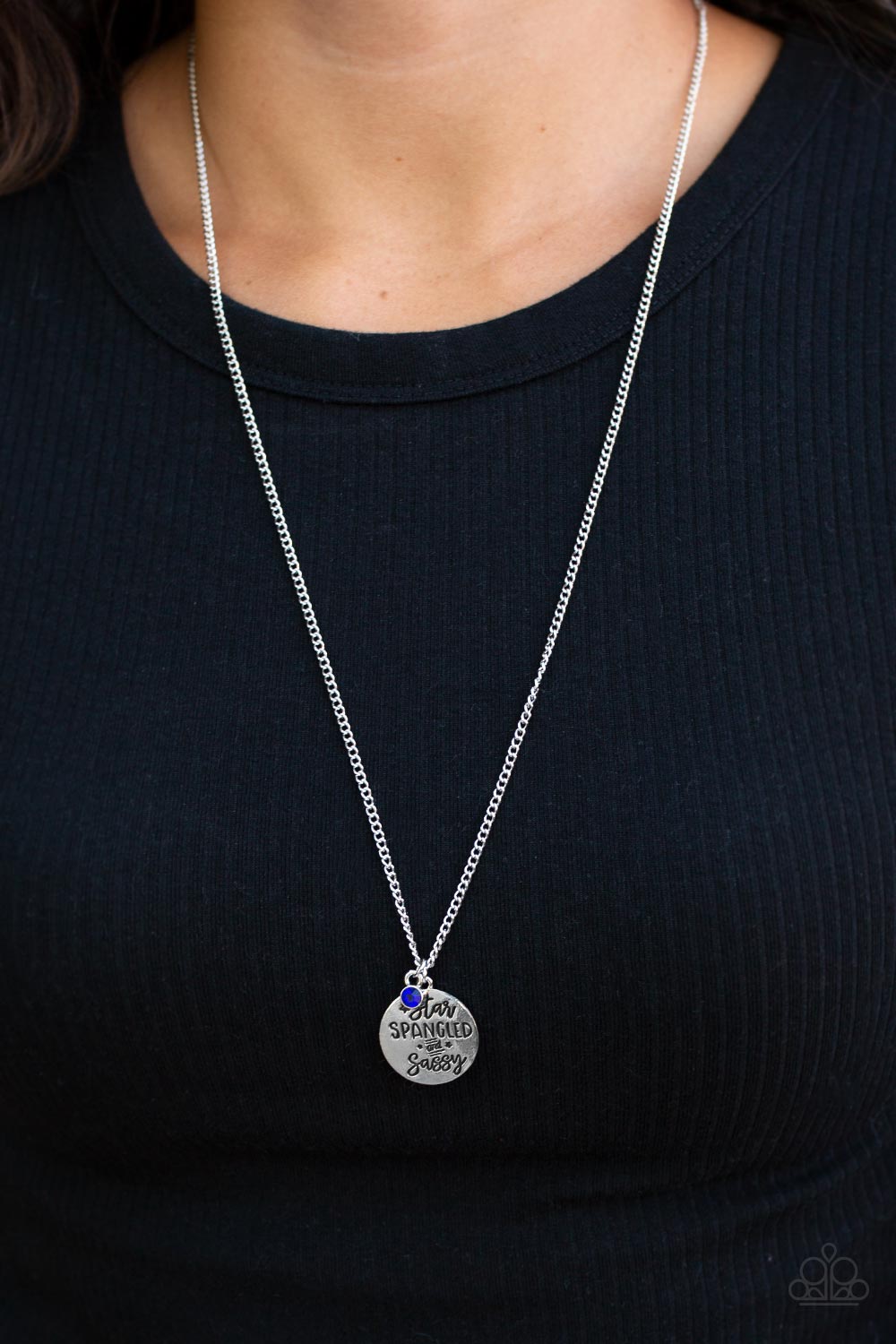 Star-Spangled Sass -Blue – Blue | Paparazzi Necklace