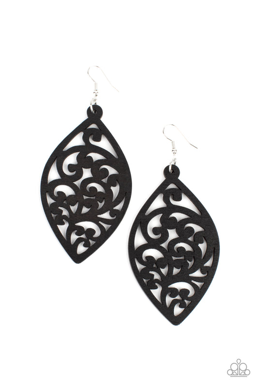Coral Garden – Black | Paparazzi Earrings