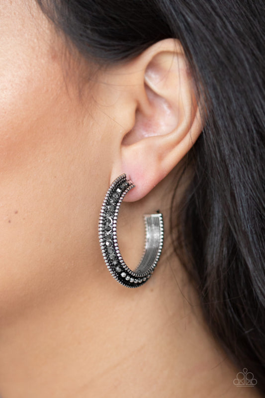 Retro Reverberation – Silver | Paparazzi Earrings