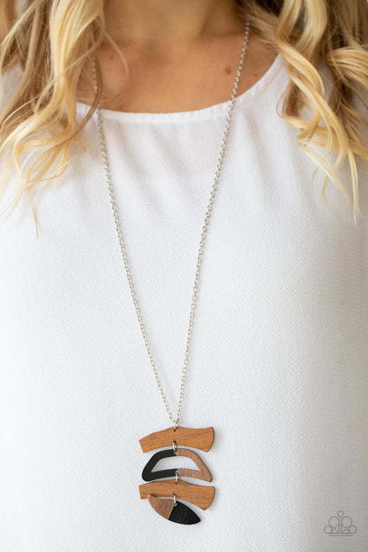 A WOODWORK In Progress – Black | Paparazzi Necklace
