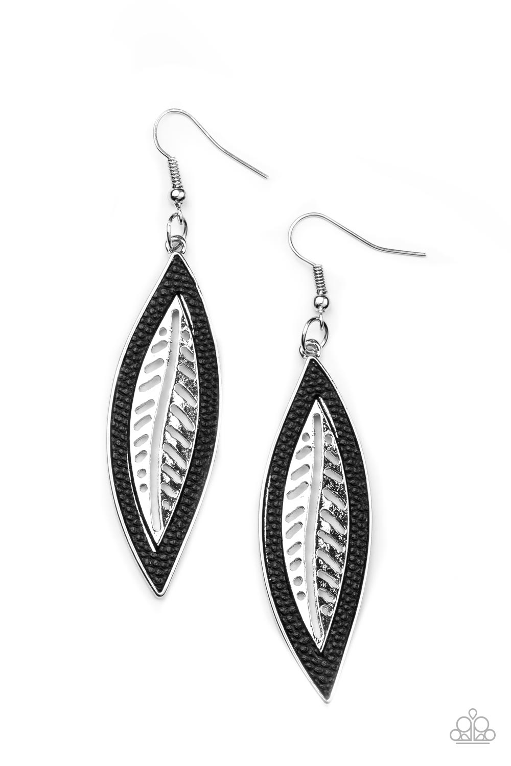 Leather Lagoon | Paparazzi Earrings