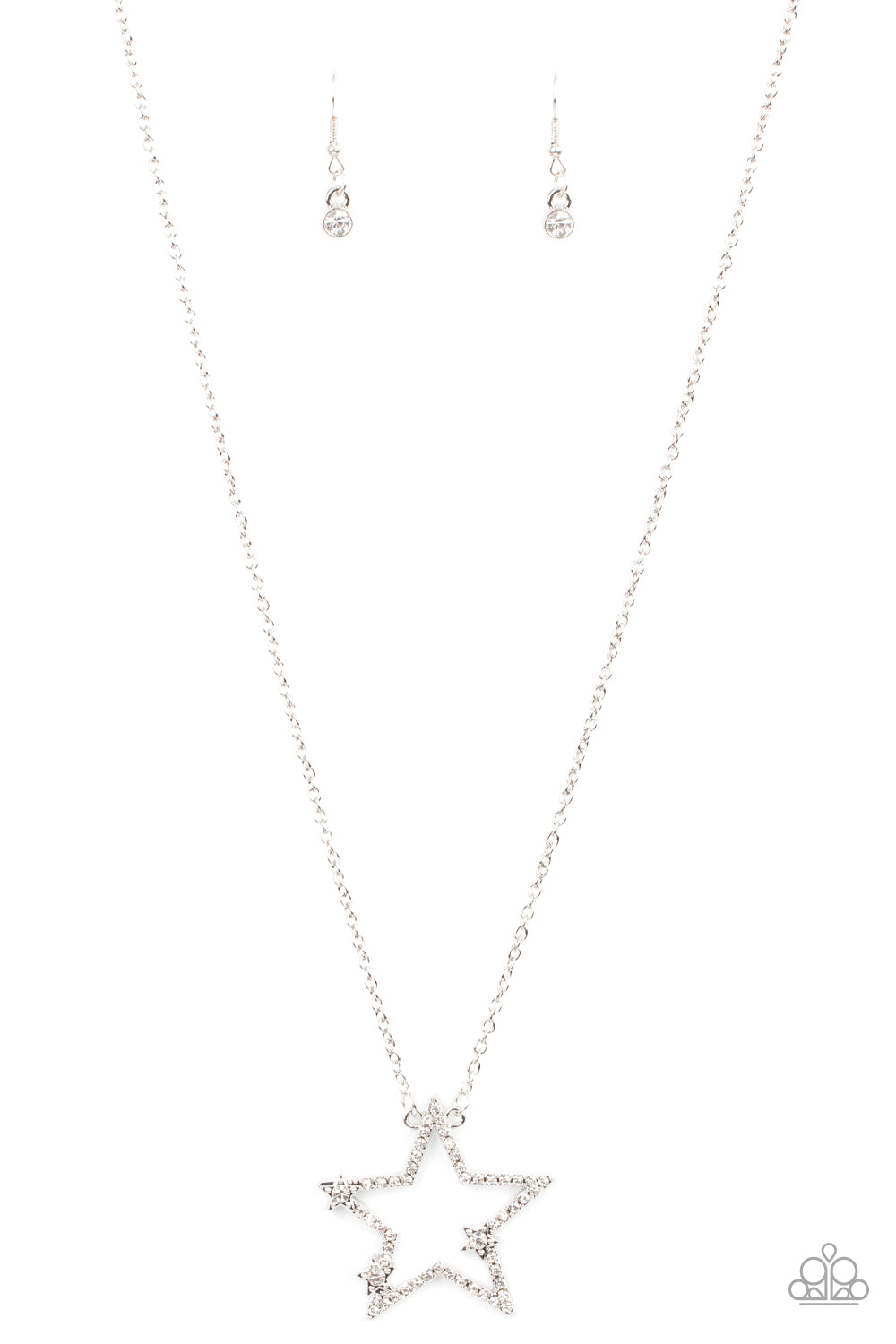 I Pledge Allegiance to the Sparkle -White – White | Paparazzi Necklace