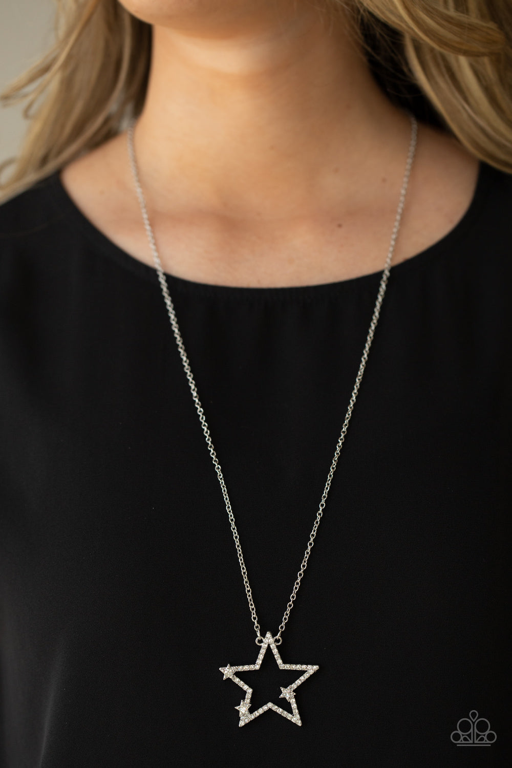I Pledge Allegiance to the Sparkle -White – White | Paparazzi Necklace