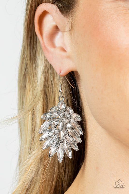 COSMIC-politan – White | Paparazzi Earrings