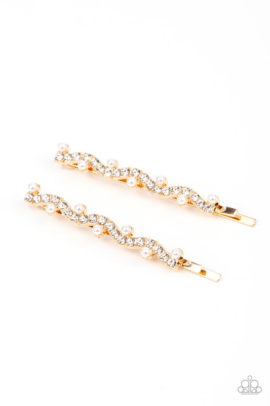 Ballroom Banquet - – Gold | Paparazzi Hair Clips