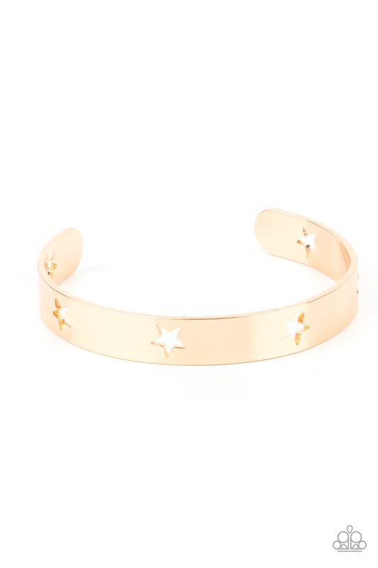 American Girl Glamour Cuff -Gold – Gold | Paparazzi Bracelet