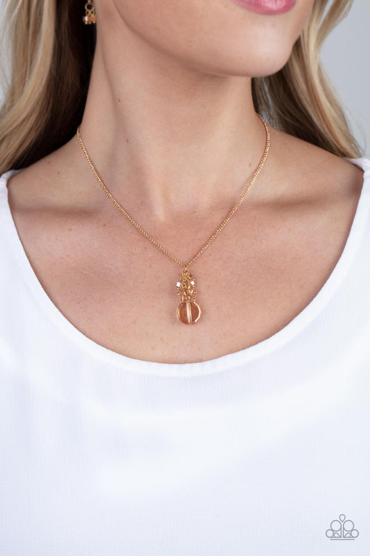 Clustered Candescence – Gold | Paparazzi Necklace