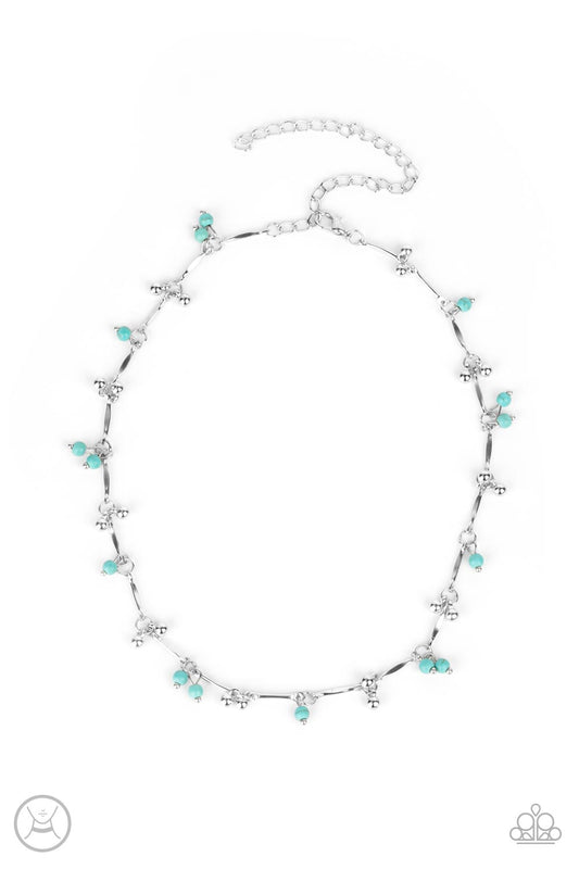 Sahara Social Blue Choker – Blue | Paparazzi Necklace
