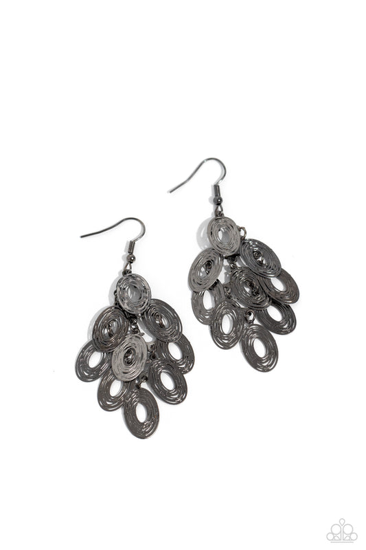 Thrift Shop Twinkle – Black | Paparazzi Earrings