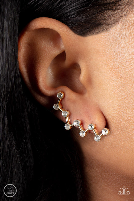 Clamoring Constellations Crawlers – Gold | Paparazzi Earrings