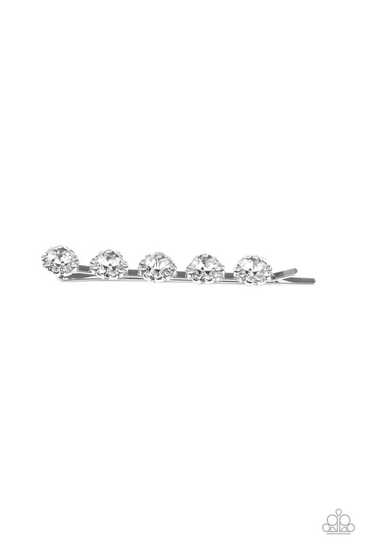 Polished Posies – White | Paparazzi Hair Clips