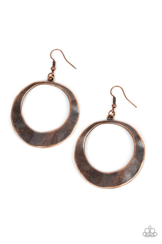 Urban Eclipse – Copper | Paparazzi Earrings