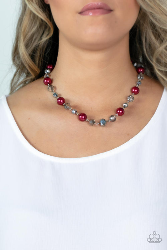 Decked Out Dazzle - – Red | Paparazzi Necklace