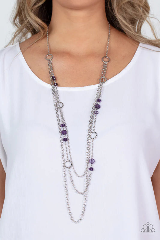 Starry Eyed Eloquence – Purple | Paparazzi Necklace