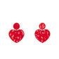 Just a Little Crush – Red | Paparazzi Earrings