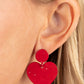 Just a Little Crush – Red | Paparazzi Earrings