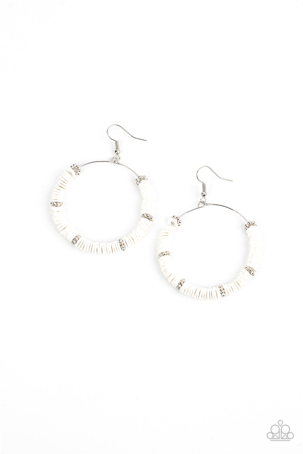Loudly Layered – White | Paparazzi Earrings