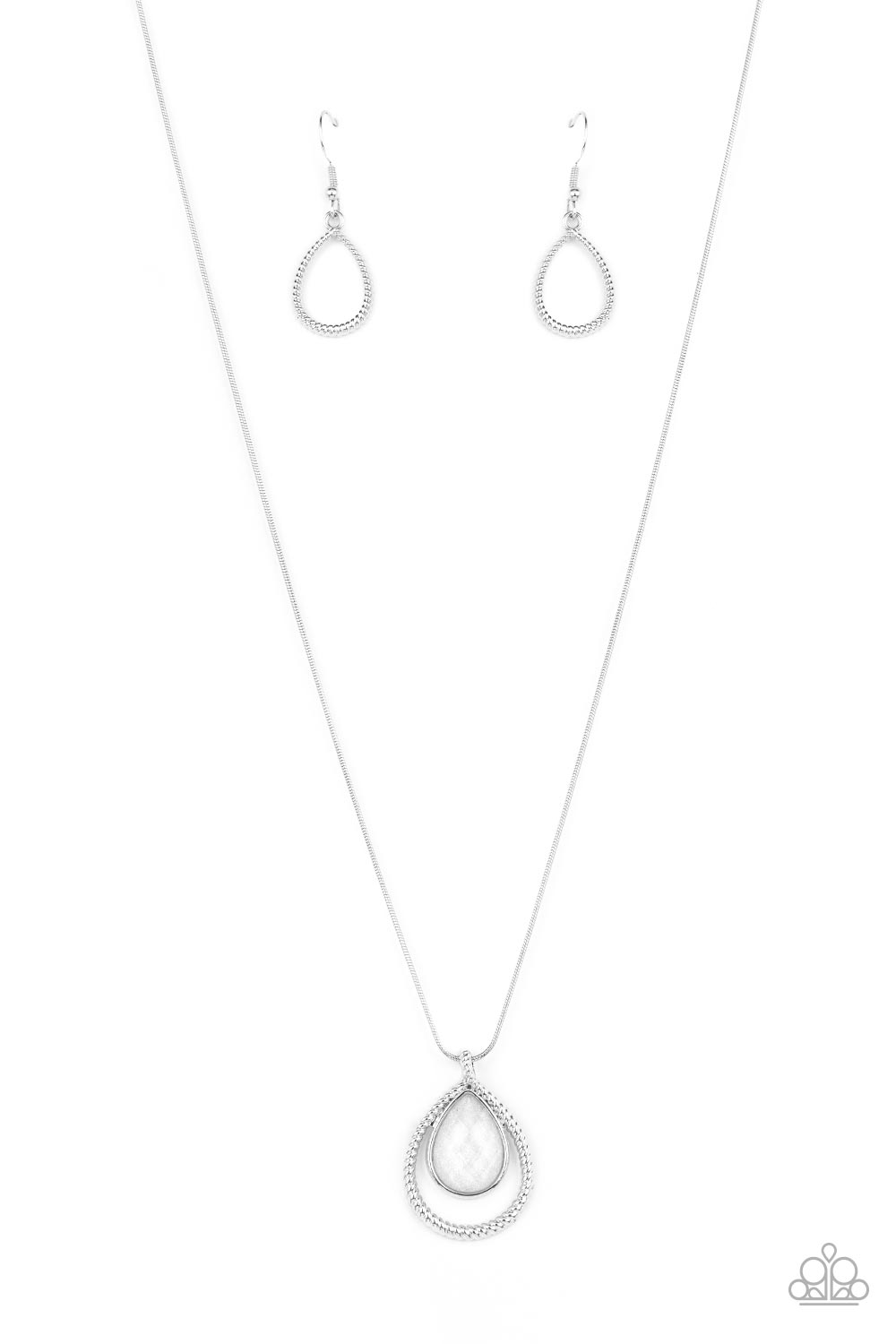 Gorgeously Glimmering – White | Paparazzi Necklace