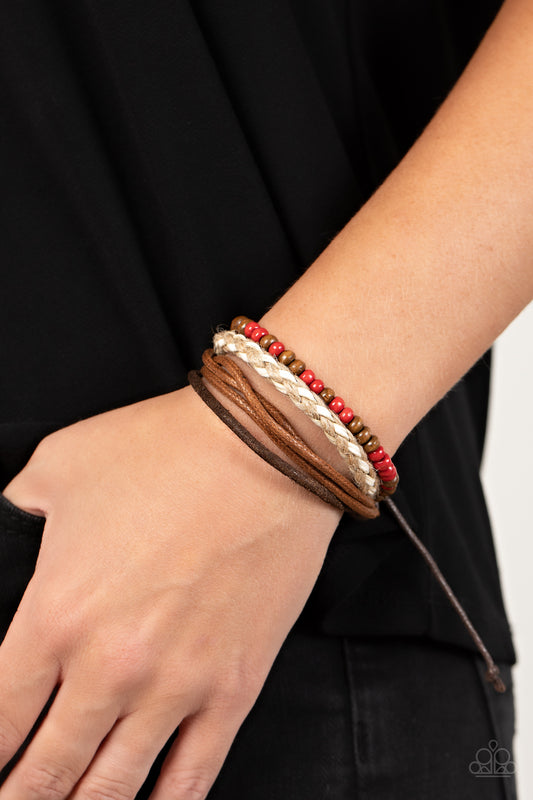 Woodsy Wayfarer – Red | Paparazzi Bracelet