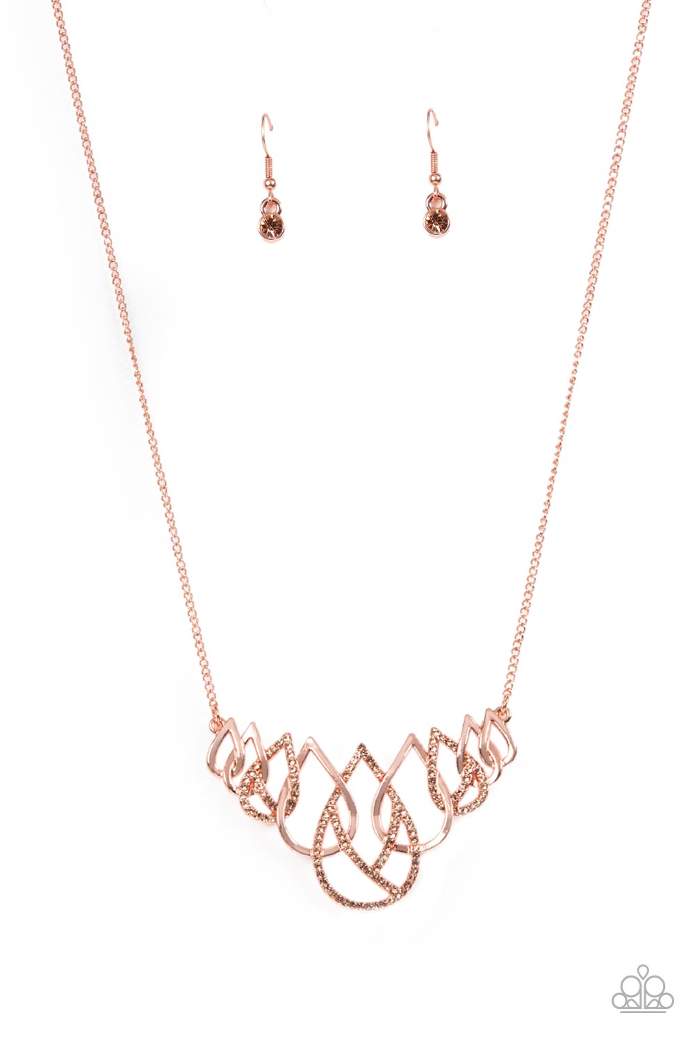 Thunderstruck Teardrops – Copper | Paparazzi Necklace