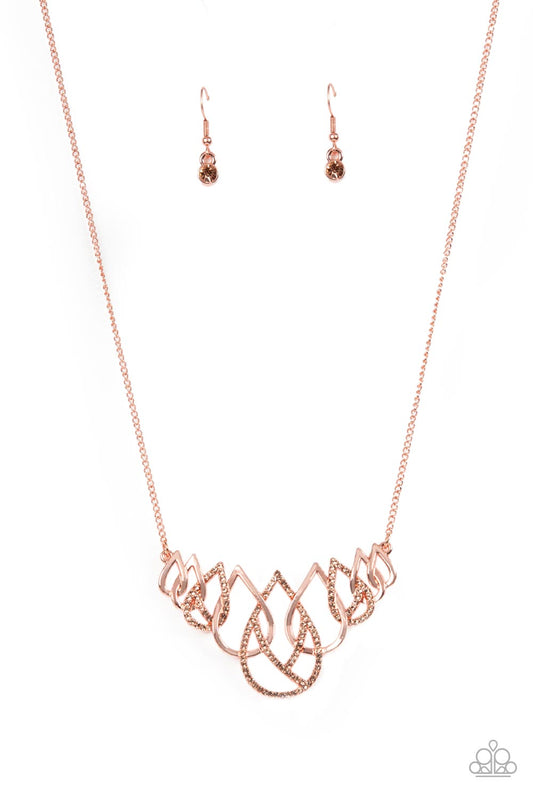 Thunderstruck Teardrops – Copper | Paparazzi Necklace