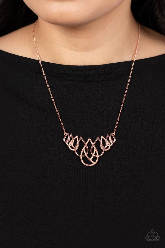 Thunderstruck Teardrops – Copper | Paparazzi Necklace