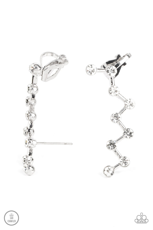Clamoring Constellations – White | Paparazzi Earrings